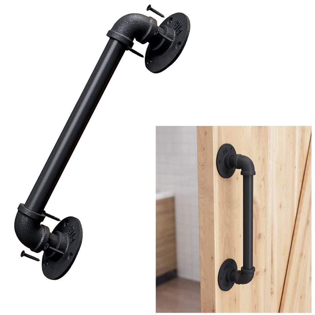 Kit de rampe d'escalier industriel de 510 cm en barre de support noire