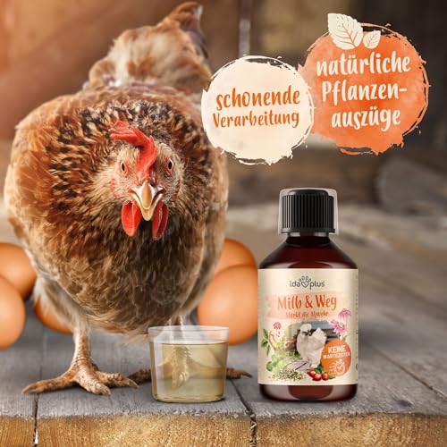 Ida Plus – MiLB & Weg 100 ml – Schluss mit Lästlingen – Trinkwasserzusatz mit natürlichen Pflanzenextrakten – besonders gut für Hühner, Puten, Gänse, Enten & anderes Geflügel – 1:1000 Konzentrat