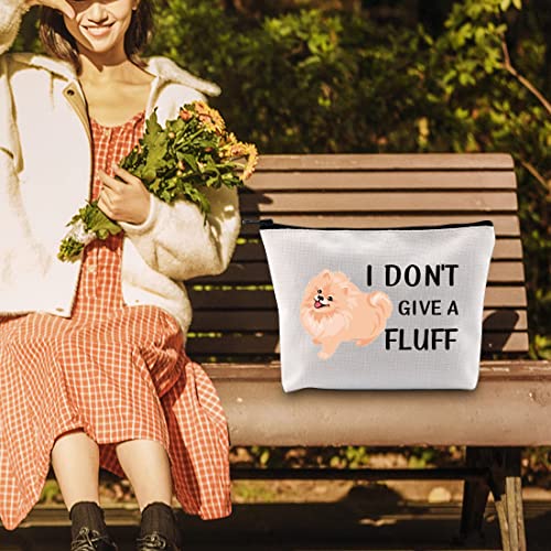 PWHAOO Pomeranian Dog Zipper Pouch Bag I Don’t Give A Fluff Cosmetic Bag Pomeranian Lover Gifts (GIVE A FLUFF B)4