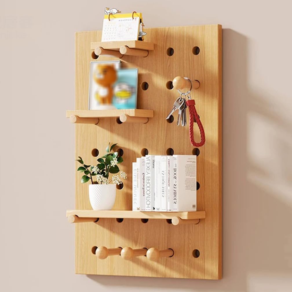 Organizador De Pared con Tablero Perforado De Madera