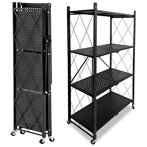 Prateleira Estante Aço Industrial Reforçada Organizadora Multiuso Luxo Dobrável Decoração 125x71x34 cm Apartamento Escritório Quarto Cozinha Sala Banheiro Livros Aço e Pintura Eletrostática