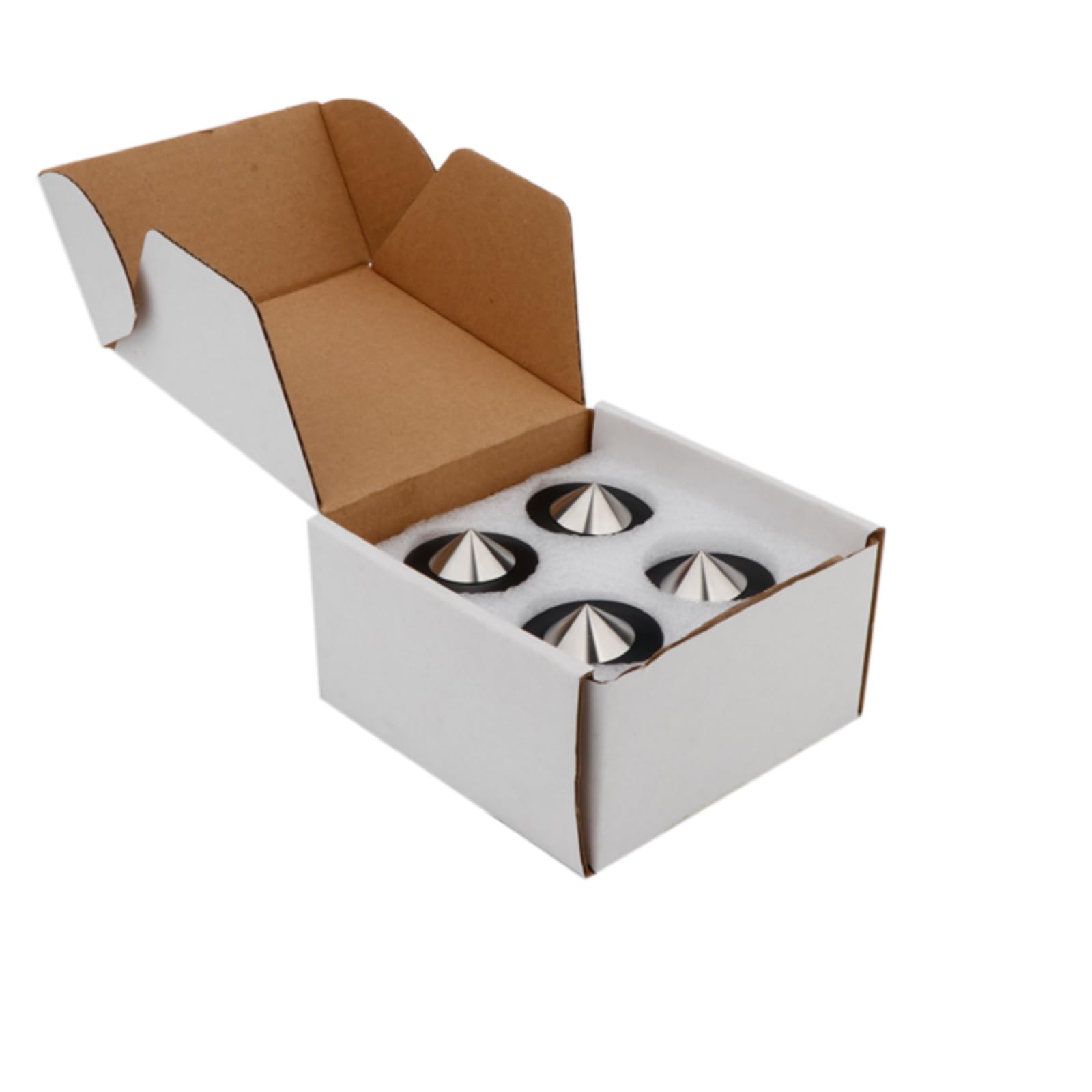 Monosaudio HiFi - Piedini isolanti per altoparlanti, 39 x 39 mm, per subwoofer, per audio, altoparlanti, subwoofer, home theater, giradischi, lettore DAC/DVD (4 set, nero)