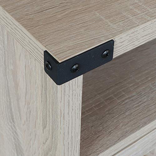 Rainbowsophianightstandfarmhousebedsidetablewithcabinetandshelves18x18x24incheswhiteoak Urban Country Home Decor Rainbow sophia nightstand farmhouse bedside table with cabinet and shelves 18 x 18 x 24 inches white oak urban country home decor