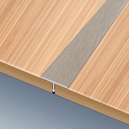 T-Form-Übergangsstreifen, 100 cm Länge, Bodentür-Reduzierstreifen, Aluminium, Metallische...