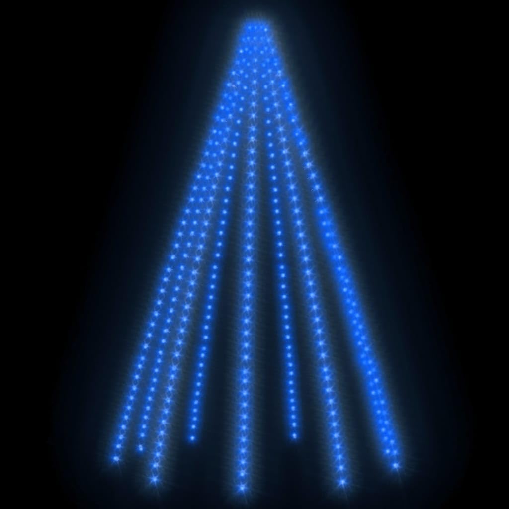 Weihnachtsbaum-Lichternetz mit 400 LEDs Blau, 400 cm, PVC Material, 10 Lichterketten mit USB Anschluss, wasserdicht für Innen und Außen
