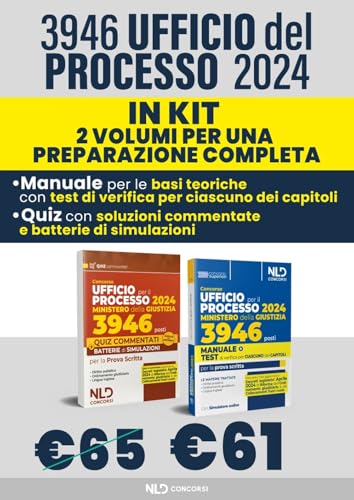 Concorso Ufficio del processo 3946 posti (UPP) Ministero della Giustizia. Kit Manuale + Quiz commentati 2024. Nuova ediz. Con espansione online