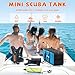 SMACO Mini Scuba Tank 1.9L Capacity Diving Oxygen Tank for Underwater Breathing Reusable Small Scuba Tank Kit with Portable Bag Scuba Cylinder for Underwater Entertainment/Diving Work