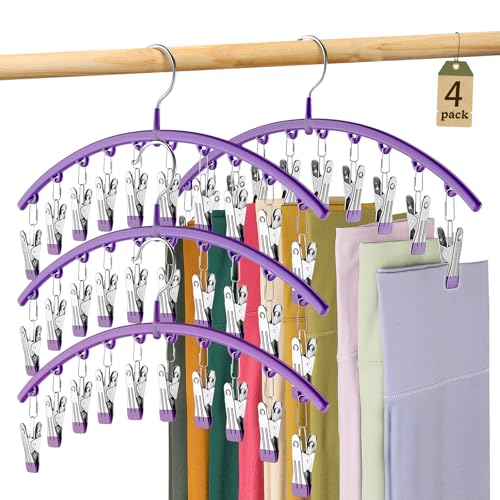 Legging Organizer for Closet, Metal Yoga Pants Hanger w/Rubber Coated
