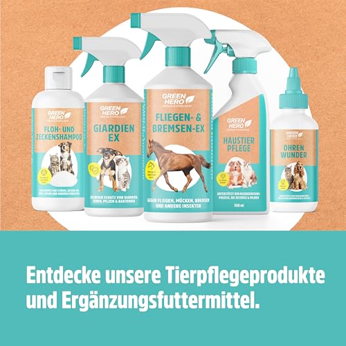 Green Hero Bremsen & Fliegenspray Pferd 500 ml | Sofortschutz gegen Bremsen, Fliegen, Mücken, Kriebelmücken & Hirschlausfliegen | Bremsenspray als Insektenschutz für Pferde