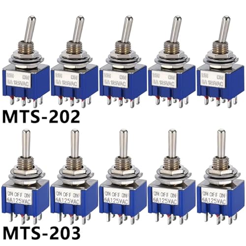 Interrupteur à bascule ON-OFF-ON mini bouton de commutation électrique DPDT AC - 2