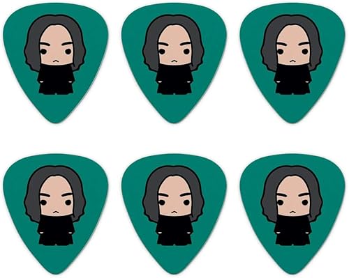 Harry Potter Snape - Juego de 6 púas de guitarra con personajes Chibi, calibre mediano, 6 unidades