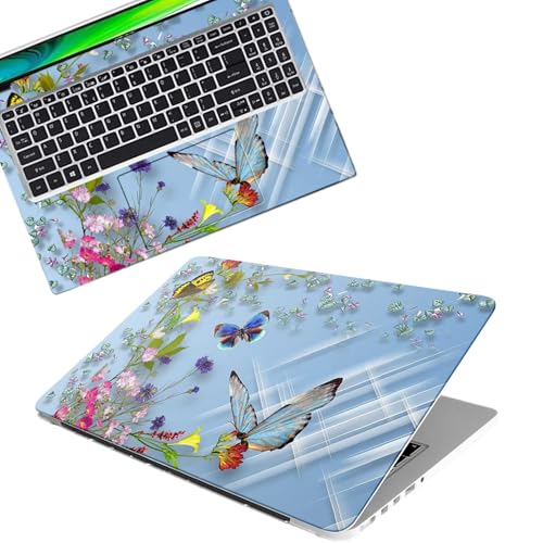 Image of Galaxsia Butterfly D22 Full Body Vinyl Laptop Skin /Sticker /Cover Upto 15.6 Inches Laptops Laminated-Removable-HD Quality Compatible for Hp-Dell-Sony-Lenovo-Asus etc.(15x10 Inches)