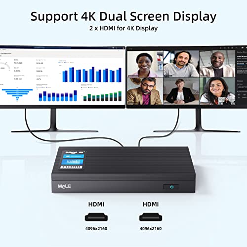 Mele Fanless Mini Pc Quieter2D Windows 11 Pro N4000 4Gb/128Gb, Mini Computer Dual Hdmi 4K 2.4G/5G Wi-Fi 5 Bt4.2 Micro Pc Support M.2 Ssd Gigabit Ethernet On Business Industrial Iot Office Home #TOP1