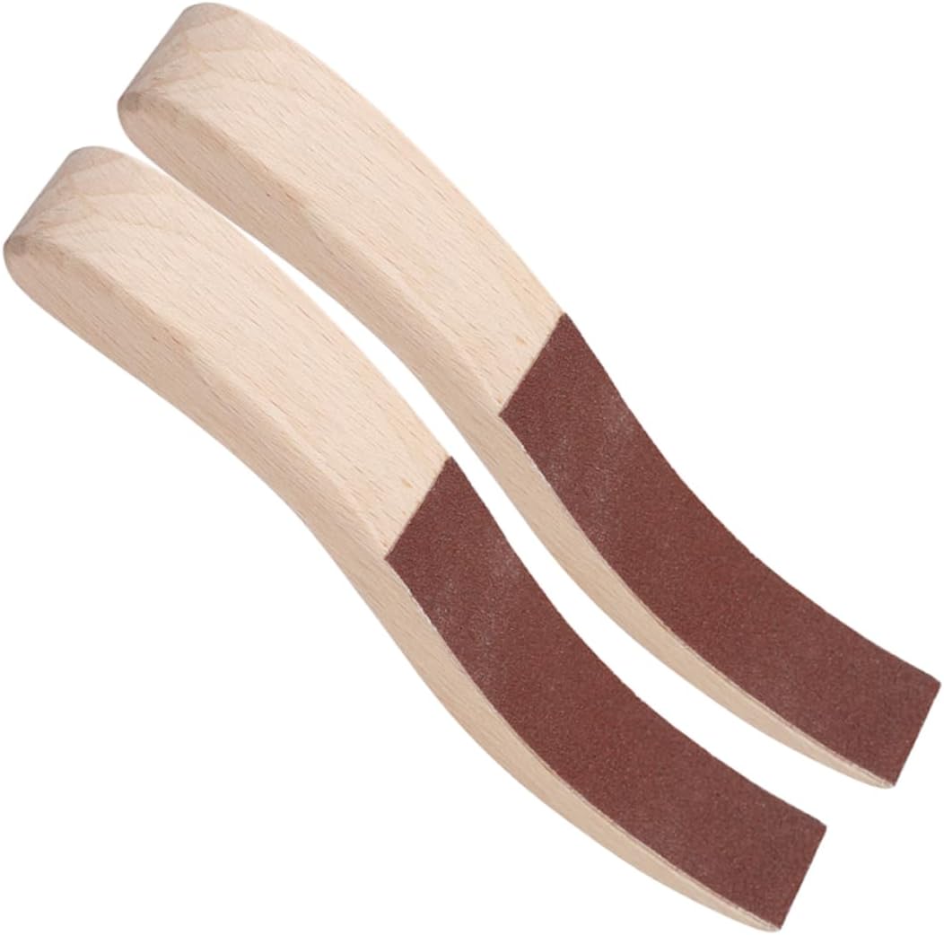 1pair Wooden s Shape Sanding Blocks Polishing Tool for Piano Hammer Felt Restoration and Lightweight Sanding Board for Maintenance and Repair