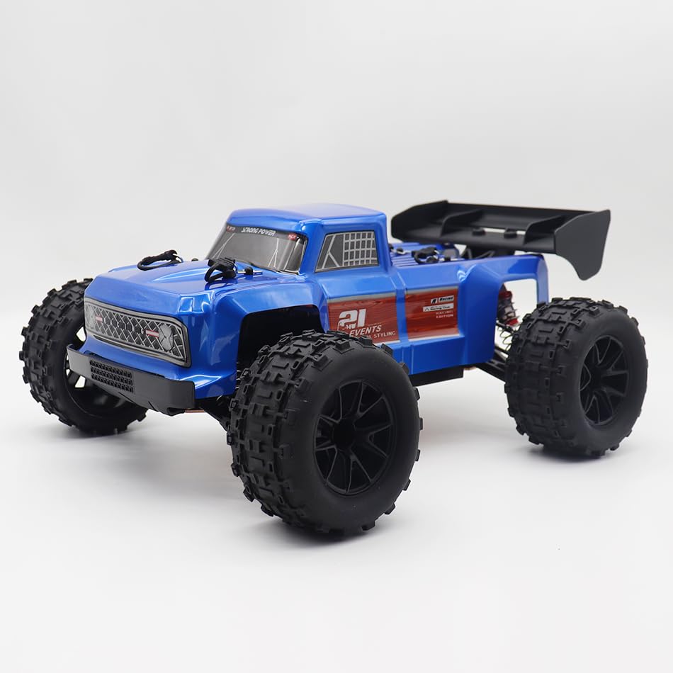 Zeyoking Custom Monster Truck Body Shell Kit for Wltoys 144001 144010 1/14 RC Buggy Upgrade (Blue Red Body) (Blue Yellow)