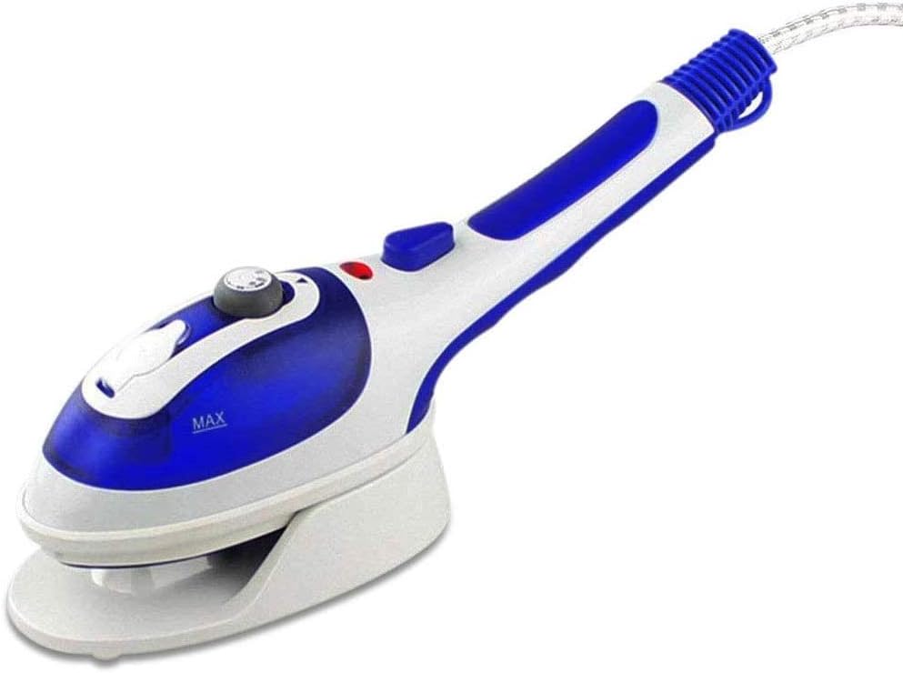 JHHXW Steam Steamer, 800W Handheld Hanging Ironing Machine, Multi-function Portable Electric Iron, Small Household Steam Iron Brush (Color : Blue)
