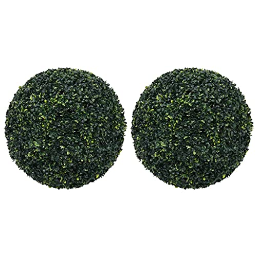 vidaXL 2X Bolas de Boj Artificial Adorno Floral Planta Decoración Macetas Jardineras Colgarlas con Cadena Jardín Patio Interior Exterior 52 cm