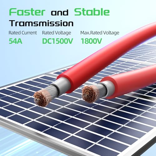 Bateria Power Solar Panel Cable 100FT Solar Extension Cable, 10AWG (6mm²) Tinned Copper Wire for Outdoor Automotive RV Boat Marine Solar Panel- Red (10AWG 100FT) by Bateria Power - Used condition - Image 6