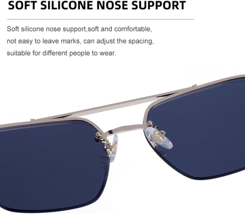 MUTYNE Oversized Rimless Sunglasses Men Trendy Vintage Frameless Sun Glasses for Male Leopard Eyewear Shades