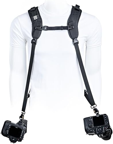 BlackRapid Arnés de cámara de doble respiración, diseño de confianza para una o dos cámaras SLR, DSLR, sin espejo BlackRapid Arnés de cámara de doble respiración, diseño de confianza para una o dos cámaras SLR, DSLR, sin espejo