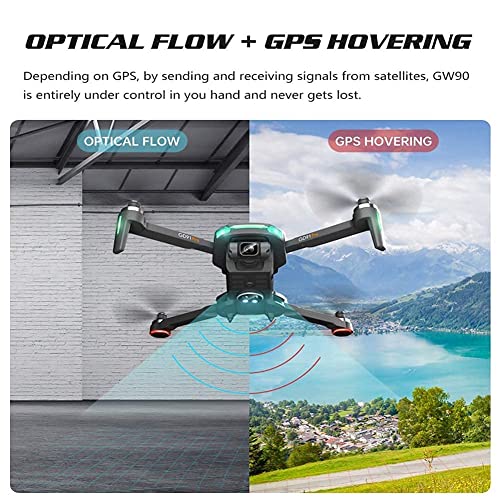 HYK Drohne – Zweiachsen-Mechanischer selbststabilisierender Gimbal bürstenloser GPS-Antennen-Drohne 4k HD Fernbedienung… – Bild 5