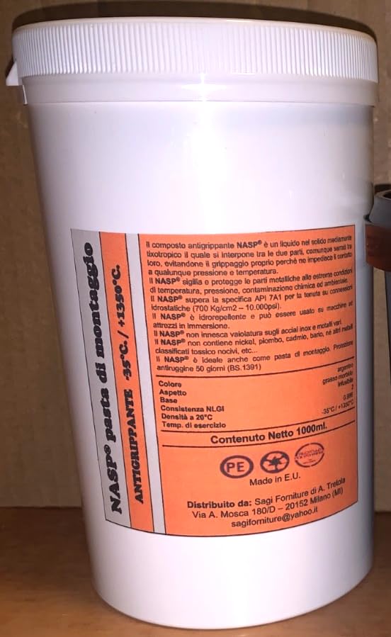 Pasta di montaggio, antigrippante, antiseize -35+1350°C. in barattolo da 1000ML