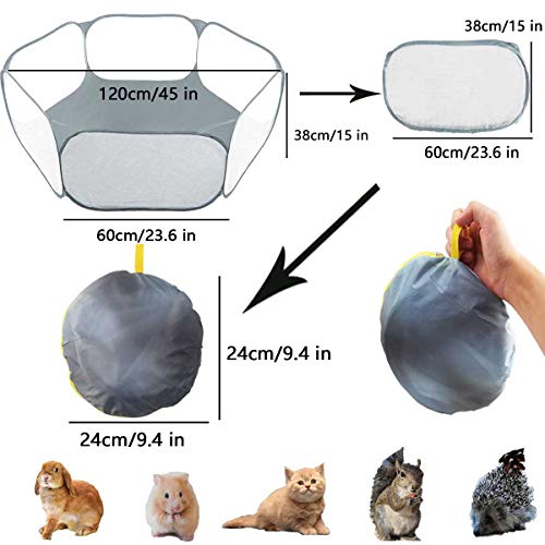 image for GABraden Small Animals Tent,Reptiles Cage,Breathable Transparent Pet P