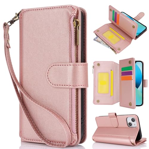Étui folio iPhone 13 avec bandoulière et dragonne pour garder les mains libres