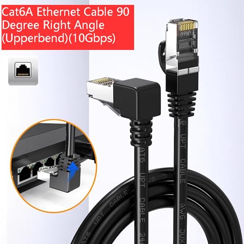 Cable Ethernet CAT6A SFTP 4.8FT 2 Pack Ángulo 90° miniatura 3