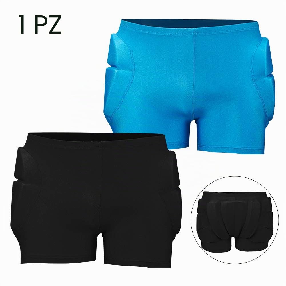 Pantaloncini imbottiti, pantaloncini imbottiti protettivi per i fianchi, protezione dei fianchi, pantaloncini imbottiti 3D per skateboard, snowboard, pattinaggio, equitazione, ciclismo