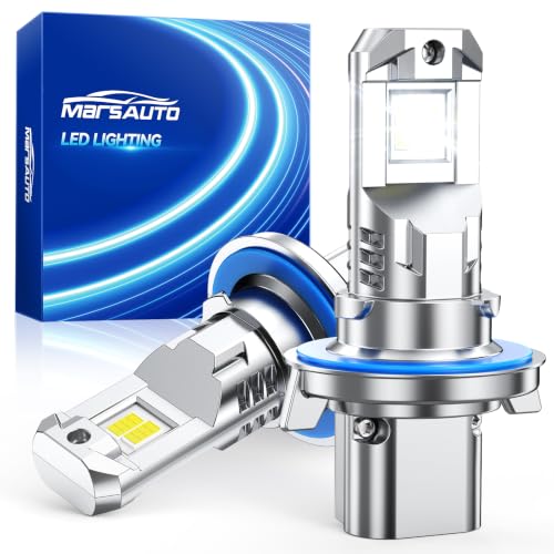 Image of Marsauto Upgraded H13 /9008 light Bulb 45000LM 900% Brighter 6500K White Super Bright, 1:1 9008 Mini Size Fog Lights No Adapter Required Plug & Play, IP68 Waterproof, Canbus Ready, Pack of 2