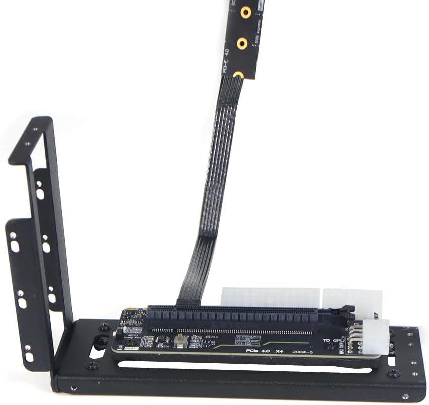 JMT R43SG GEN4 M.2 M-Key to PCIE X16 4.0 External Graphics Card Stand Bracket Compatible with NVME SSD NUC Host Expansion Card Graphics Dock (30cm)