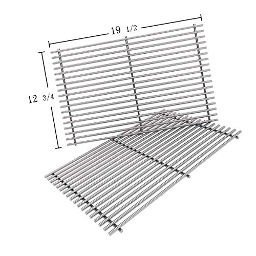 SG528(2-Pack) 19 1/2" 18 Cross rods Stainless Steel Cooking Grates for Weber Genesis E-310 E-320 E-330 S-310 S-320 S-330 EP-320 ESP-310 ESP-320 Gas Grills,DCS and Uniflame Gas Grill Models