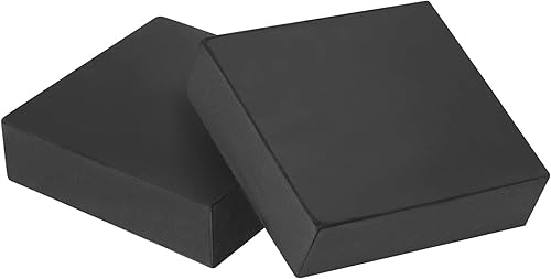 PATIKIL Bloque de banco de goma de 4 x 4 x 1.2 pulgadas, paquete de 4 bases cuadradas de estampado para joyeros que martillan, modelan, persiguen,