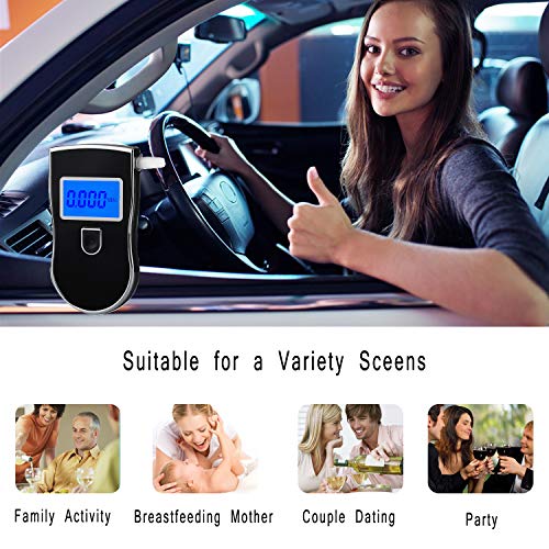 image for N/M Breathalyzer,DOODBI Professional Alcohol Tester,Portable and Easy 