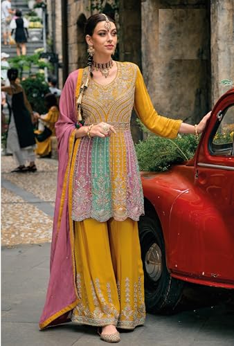 Indian Traditional Ready to wear Palazzo Salwar Kameez for Women with Dupatta2