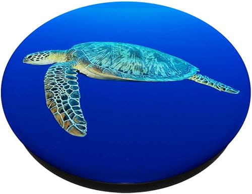 Miniatura 2 de Tortuga verde en azul mar natación animales Hawaii tortuga  PopSockets agarre y soporte para teléfonos y tabletas