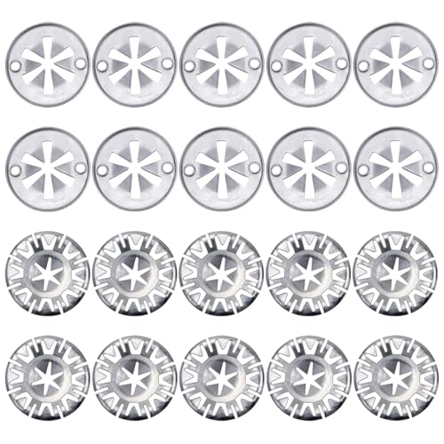 Xynovate 20 Pcs Arandelas de Bloqueo, Arandelas De Desenganche Rápido Con Dientes Internos, Arandelas De Presión De Metal para Automóviles y Uso Industrial (30mm)