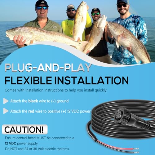 image for Bonbo PC 12 Power Cord 6' Power Cable Fit for Humminbird SOLIX and Oni