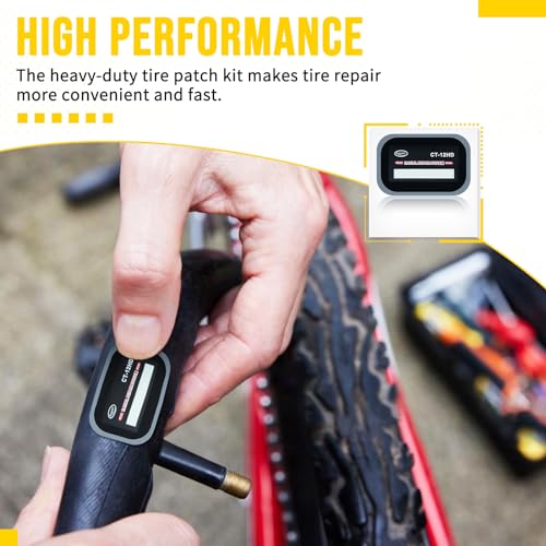 Image of 41PCS Tire Patches, Tire Patch Kit Heavy Duty 2.56 x 3.15, 3.15 x 4.7, Square Tire Patch Tire and Tube Patch Tire Repair Tools Tire Patches Kit for Bike Motorcycle Vehicle Puncture Repair