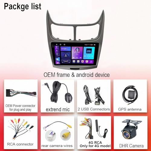 Radio Coche 2 DIN Android Auto Chevrolet Sail 2011 2012 2013 con Bluetooth Aux 7
