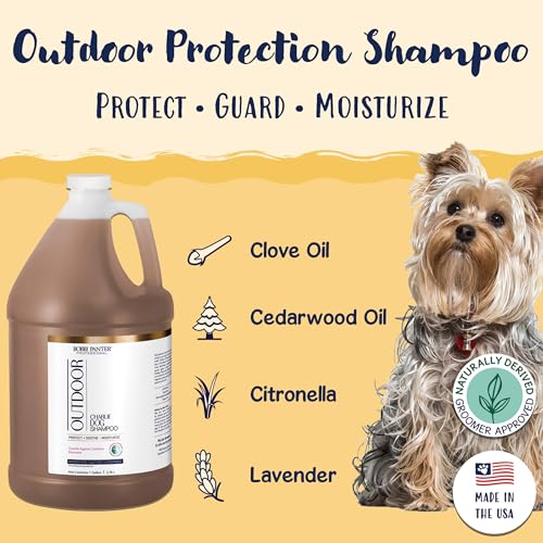 Image of Bobbi Panter Outdoor Dog Shampoo Citronella, Cedarwood & Lavender - Protective Natural Formula for Outdoor Exposure, Cleanses & Soothes Skin, Tear-Free, 20:1 Concentrate, Made in USA, 1 Gallon