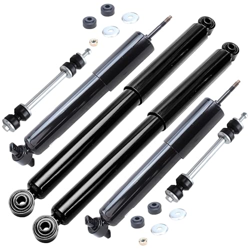 Detroit Axle - RWD Shock Absorbers Kit for 1999-2006 Chevy Silverado GMC Sierra 1500, 4 Front Rear Shock Absorbers 2 Front Sway Bar Links 2000 2001 2002 2003 2004 2005 Replacement