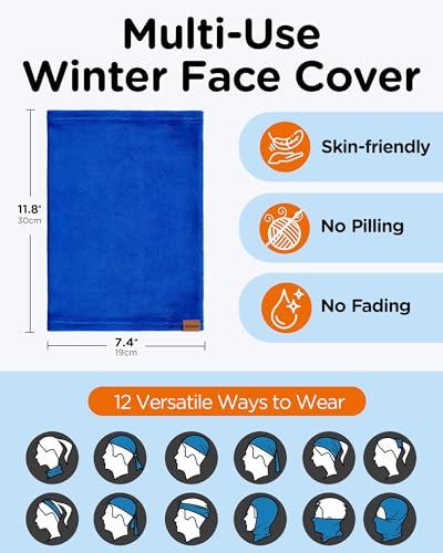 Dymex Kids Neck Warmer Gaiter Winter Fleece Face Neck Cover Balaclava Cold Weather Windproof Face Mask for Boys Girls