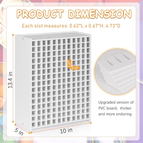 Image of Loghot Marker Storage Organizer Marker Holder 180 Slots Marker Organizer for Desk with Removable Divider Art Marker Rack to Storage Markers Pens Colored Pencils Art Supply (White 180 holes)