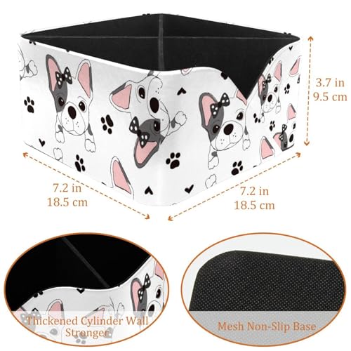 Organiseur de bureau bouledogue à 4 compartiments pour stylos