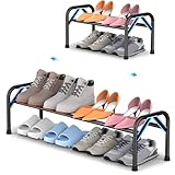 YEASHEIN Zapatero expandible de 1 nivel para suelo de armario, zapateros de pie para entrada de puerta delantera