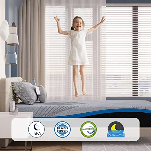 Image of Avenco Twin Mattress, 10 Inch Mattress in a Box Twin Size with Gel Memory Foam & Breathable Cover, Pressure Relieving, Twin Bed Mattress Medium Firm Supportive, CertiPUR-US Certified