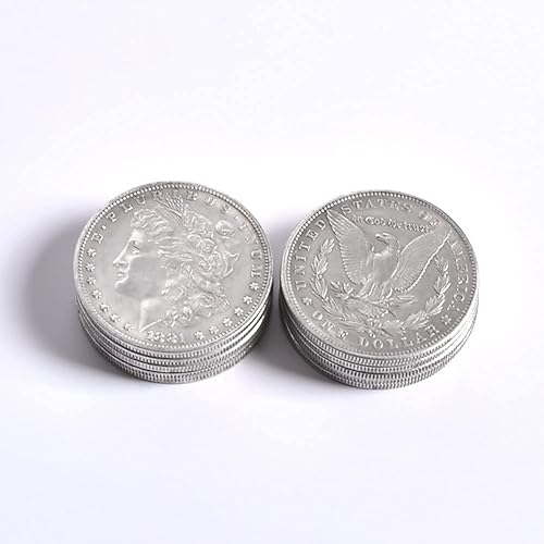 Miniatura 7 de SUMAG Monedas mágicas de metal, moneda de dólar de Morgan de acero, truco de magia (1.5 in de diámetro), accesorios mágicos, accesorios mágicos,