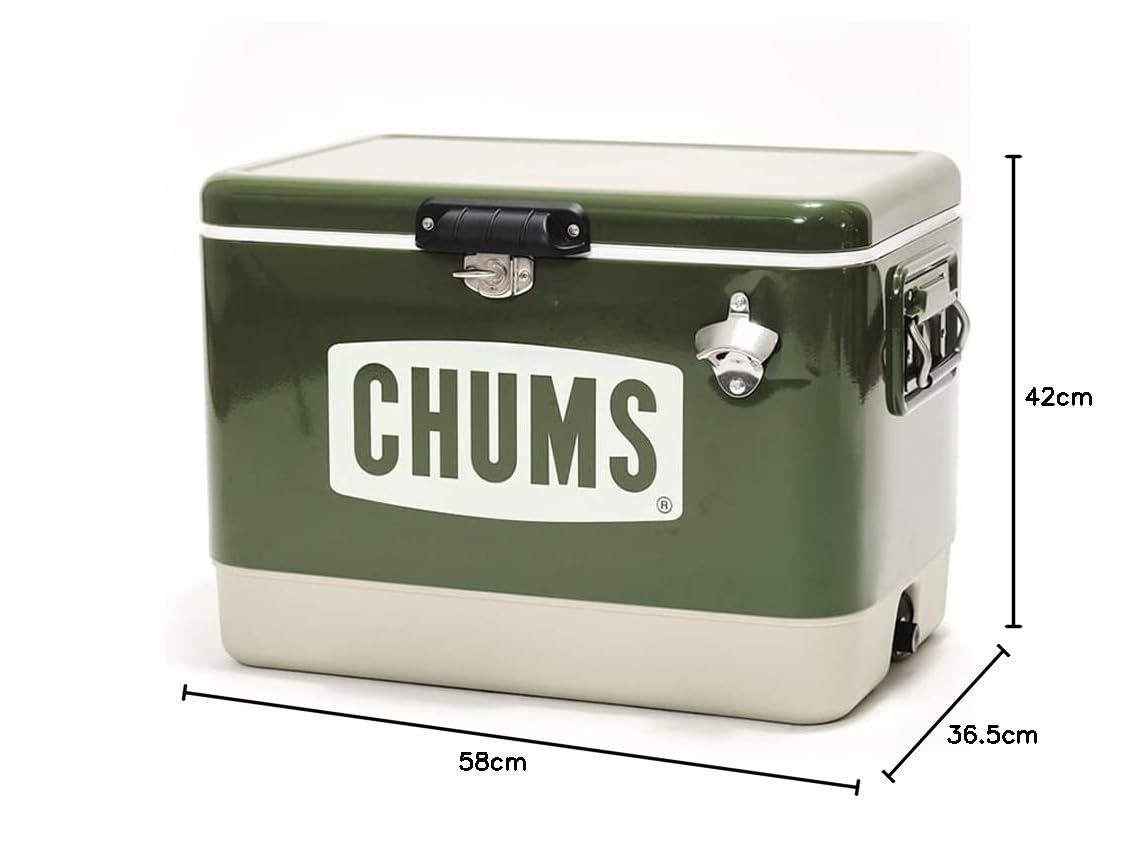 Amazon | チャムス(CHUMS) スチールクーラーボックス オリーブ